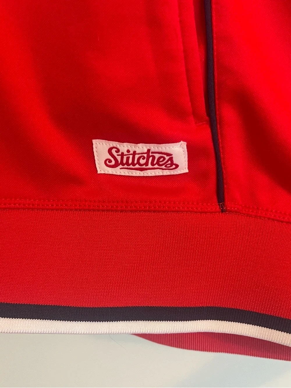 Stitches St. Louis Cardinals Red Zip-Front Jacket with Contrast Trim